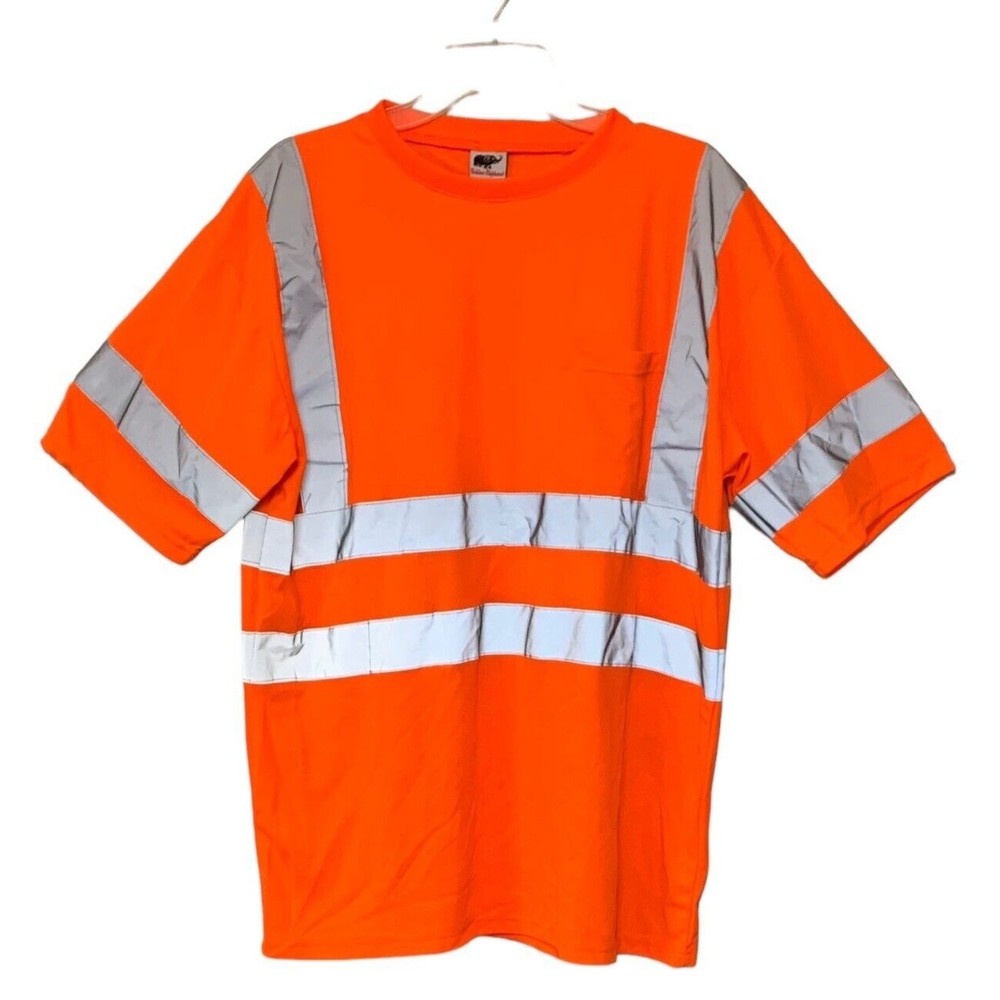 Golden Elephant Orange Reflective High Visibility Safety Hazard Shirt  - Men XL